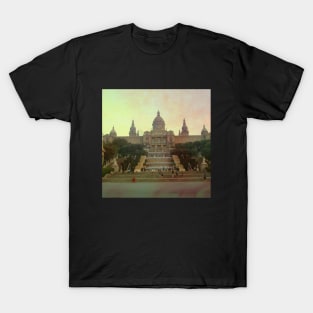 View of the charming Spanish streets Spain sightseeing trip photography from city scape Barcelona Blanes Malgrat del Mar Santa Susuana T-Shirt